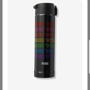 NEW VS PINK THERMOS. " GOOD VIBES"